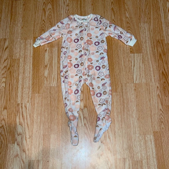 Chick Peas Pajamas 18 Month Fleece Light Floral - Picture 1 of 3